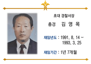초대경찰서장 김영목